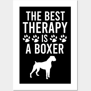 The best therapy is a boxer Posters and Art